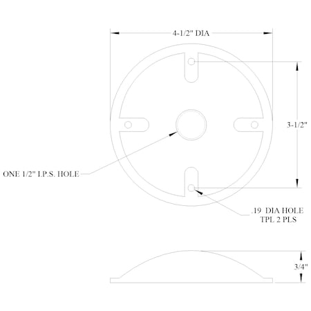 Mulberry Electrical Box Cover, Round, Die-Cast Zinc, Blank Cover 30367Z